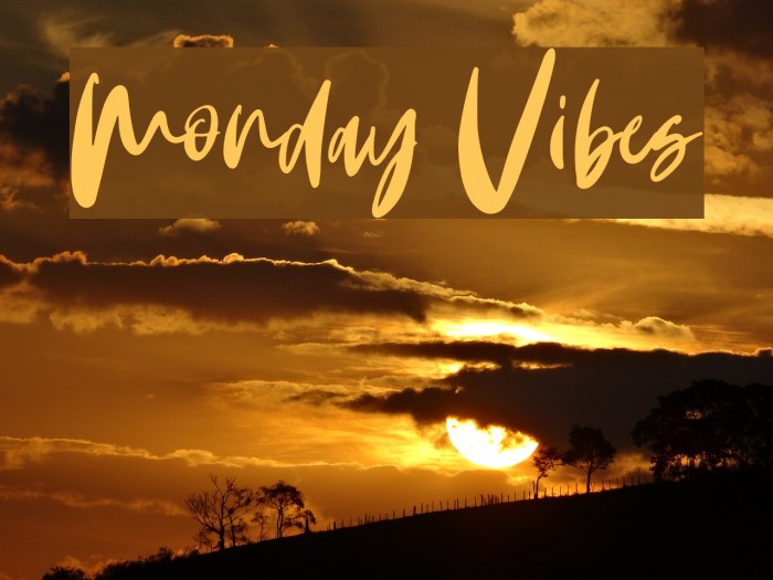 Monday Vibes Font examples