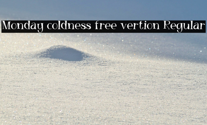 Monday coldness free vertion Regular Example 1