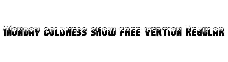 Monday coldness snow free vertion Regular  baixar fontes gratis