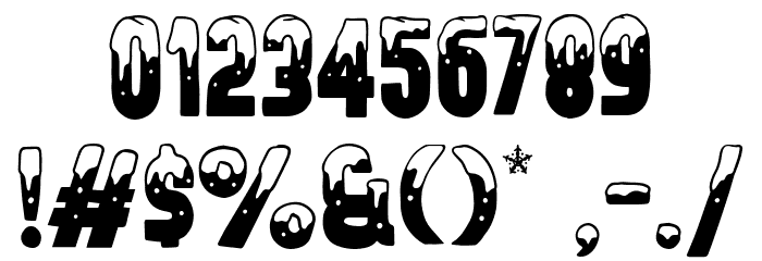 Monday coldness snow free vertion Regular Font OTHER CHARS