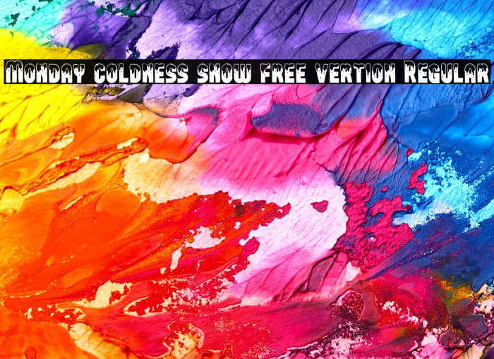 Monday coldness snow free vertion Regular Example 3