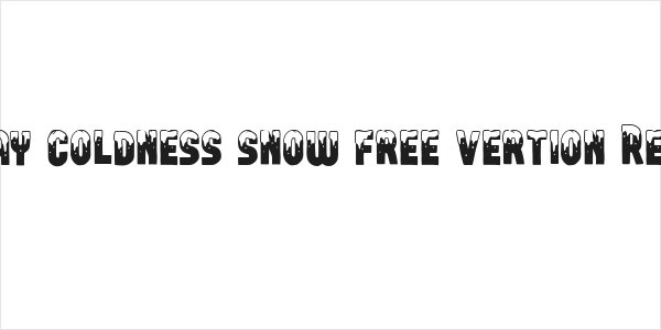 Monday coldness snow free vertion Regular Logo