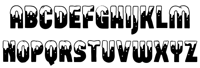 Monday coldness snow free vertion Regular Font LOWERCASE