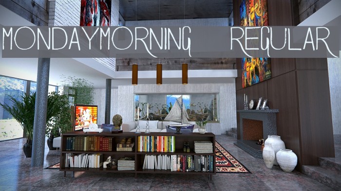 MondayMorning-Regular Font examples