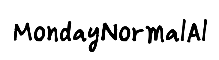 MondayNormalAl  フリーフォントのダウンロード