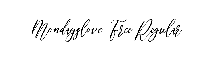Mondayslove Free Regular  フリーフォントのダウンロード