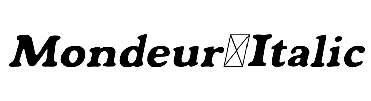 Mondeur-Italic  Frei Schriftart Herunterladen