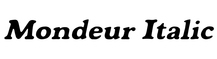 Mondeur Italic  フリーフォントのダウンロード