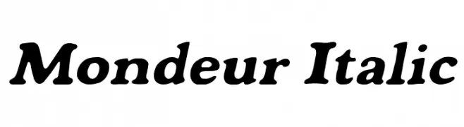Mondeur Italic  フリーフォントのダウンロード