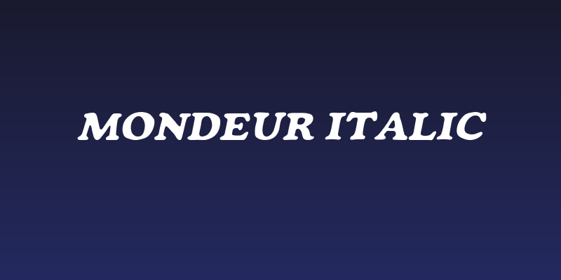Mondeur Italic Social Header