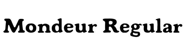 Mondeur Regular  Descarca Fonturi Gratis