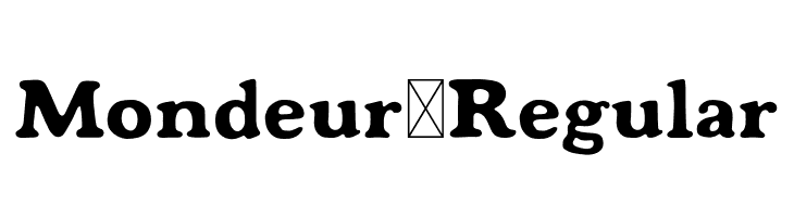 Mondeur-Regular  font caratteri gratis