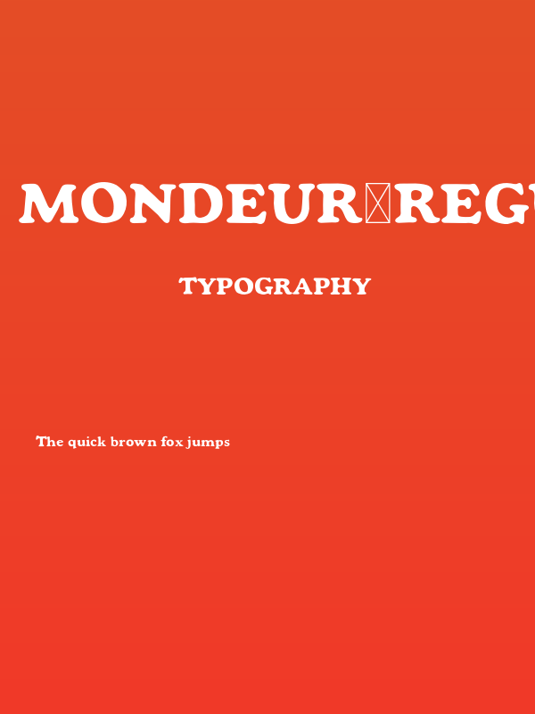 Mondeur-Regular Poster