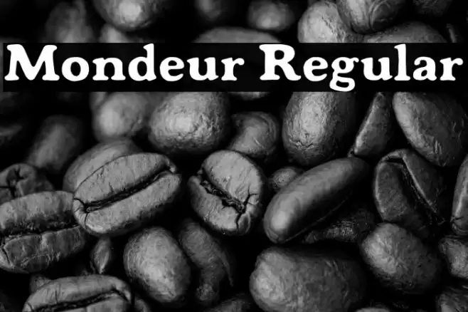 Mondeur Regular Font examples