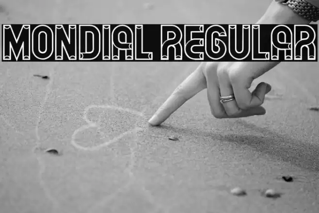 Mondial Regular Font examples