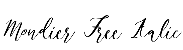 Mondier Free Italic  नि: शुल्क फ़ॉन्ट्स डाउनलोड