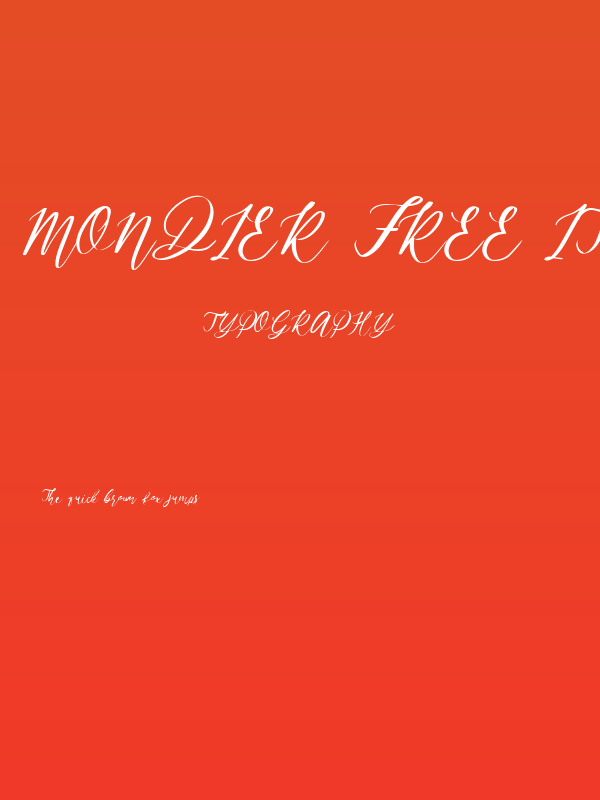 Mondier Free Italic Poster