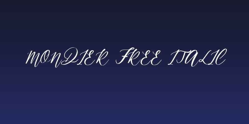 Mondier Free Italic Social Header