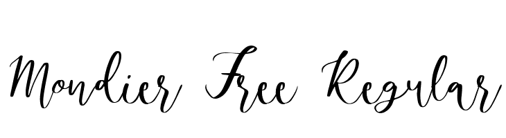 Mondier Free Regular  免费字体下载