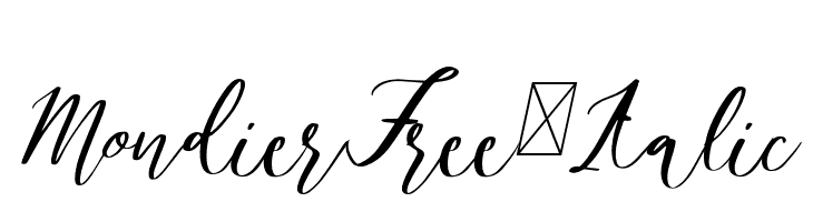 MondierFree-Italic  フリーフォントのダウンロード