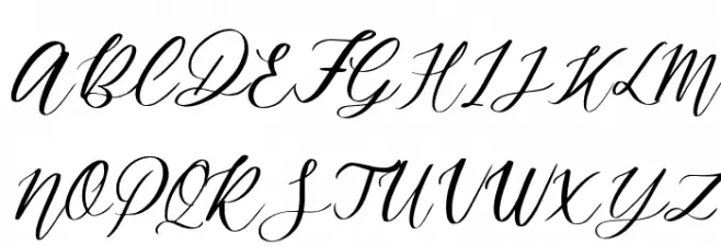 MondierFree-Italic फ़ॉन्ट अपरकेस