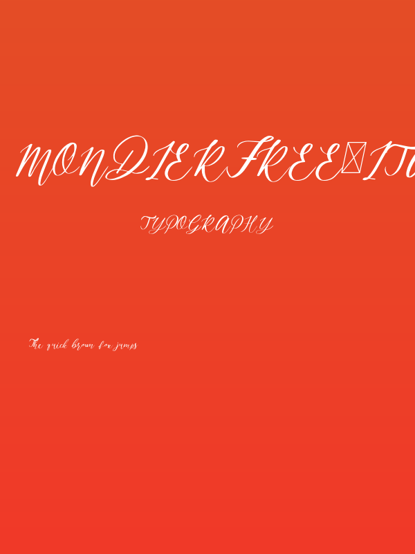 MondierFree-Italic Poster