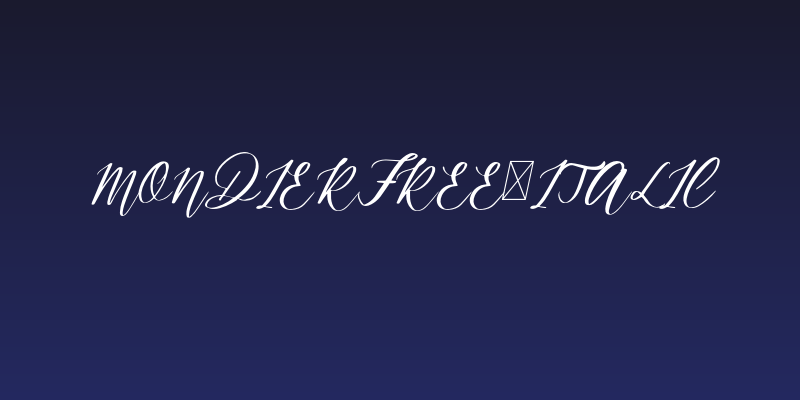MondierFree-Italic Social Header