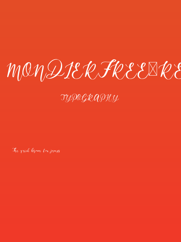 MondierFree-Regular Poster