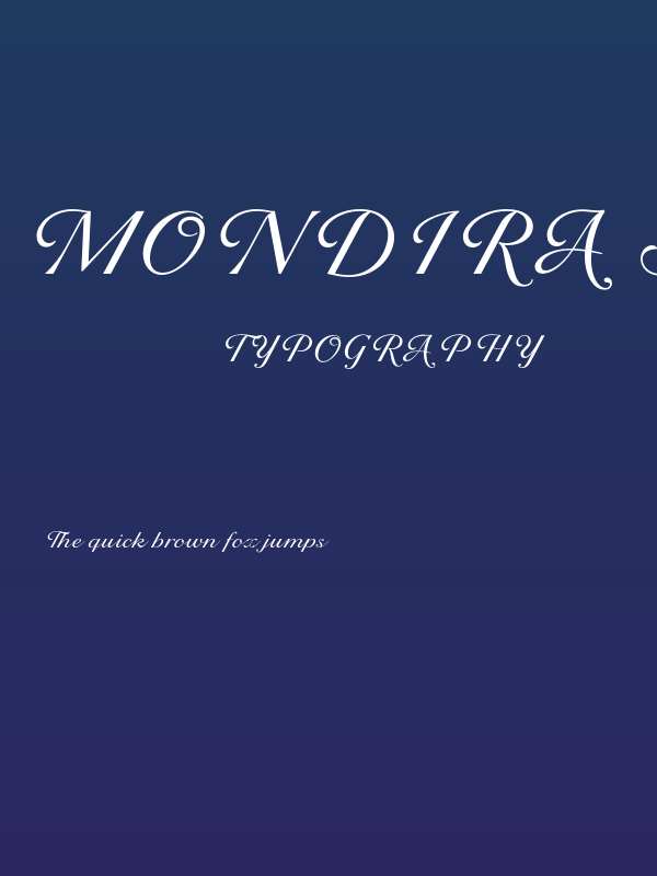 Mondira Script PERSONAL USE Regular Poster