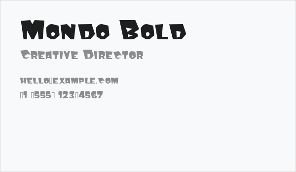 Mondo Bold Business Card