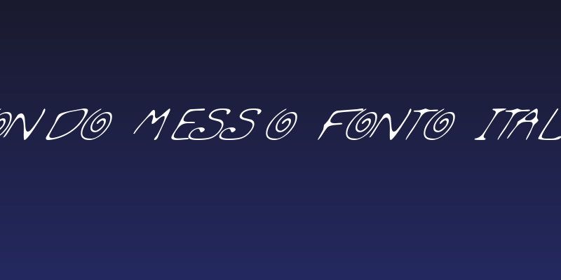 Mondo Messo Fonto Italic Social Header