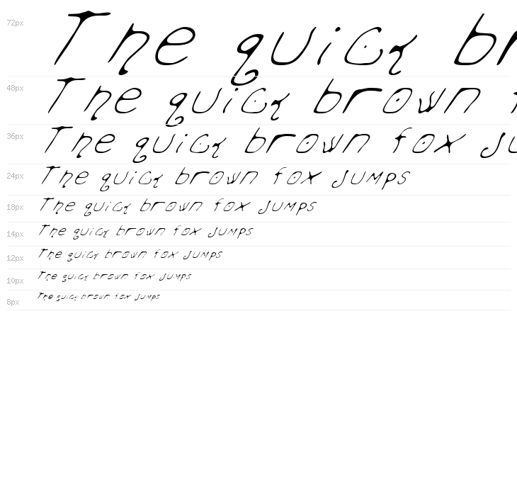 Mondo Messo Fonto Italic Waterfall