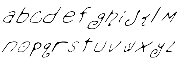 Mondo Messo Fonto Italic Font LOWERCASE