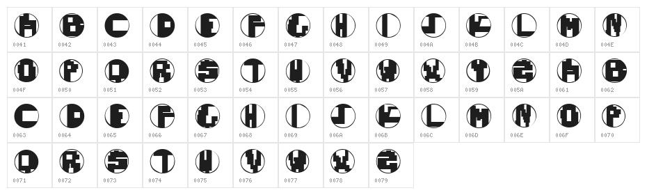 Mondo Techno Character Map