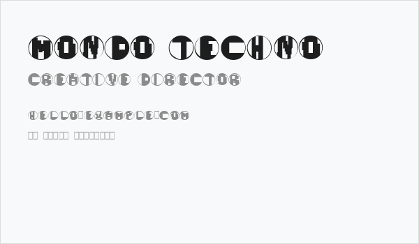 Mondo Techno Business Card