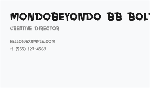 MondoBeyondo BB Bold Business Card