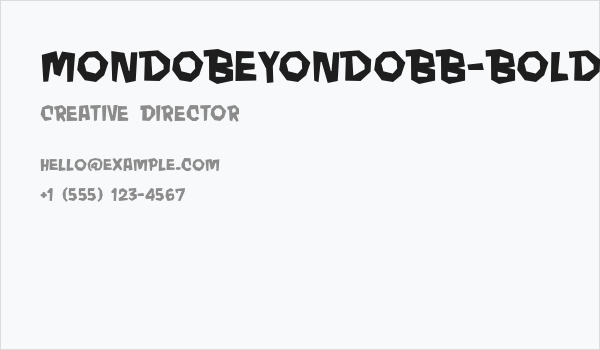 MondoBeyondoBB-Bold Business Card
