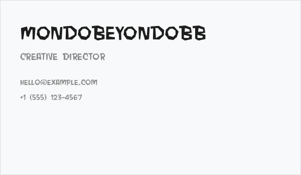 MondoBeyondoBB Business Card
