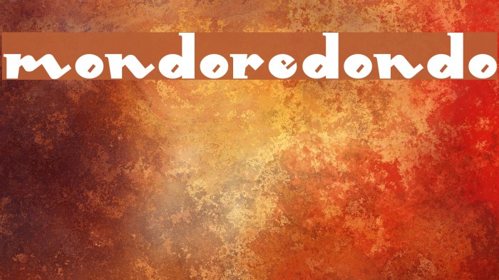 MondoRedondo Font examples