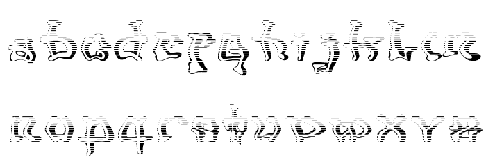Mondrongo Gradient Font LOWERCASE