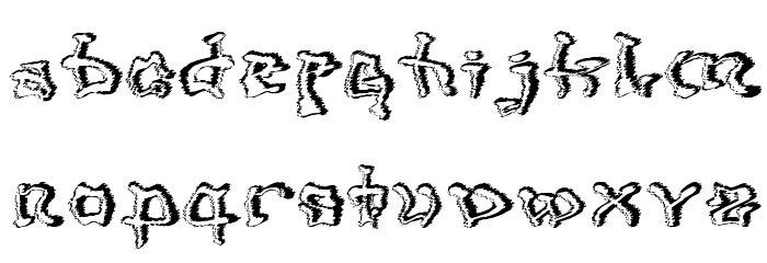 Mondrongo Trash Font LOWERCASE