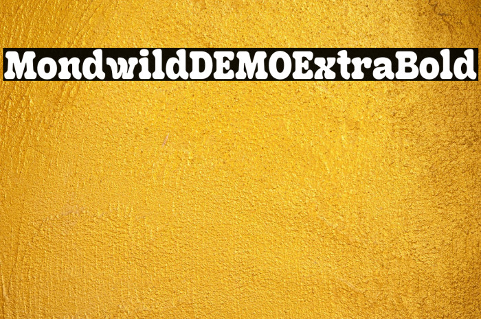 MondwildDEMO-ExtraBold Example 3