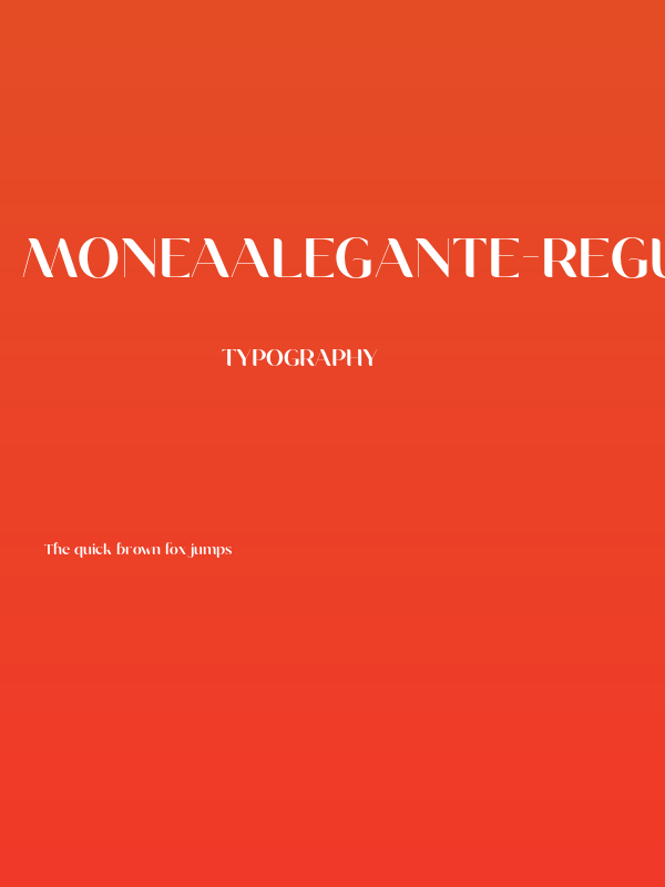 MoneaAlegante-Regular Poster