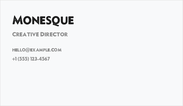 Monesque Business Card