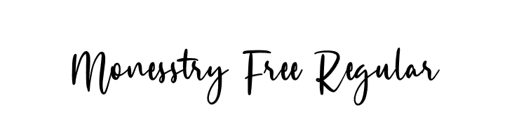 Monesstry Free Regular  font caratteri gratis