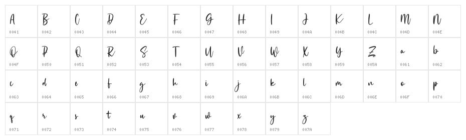 Monesstry Free Regular Character Map