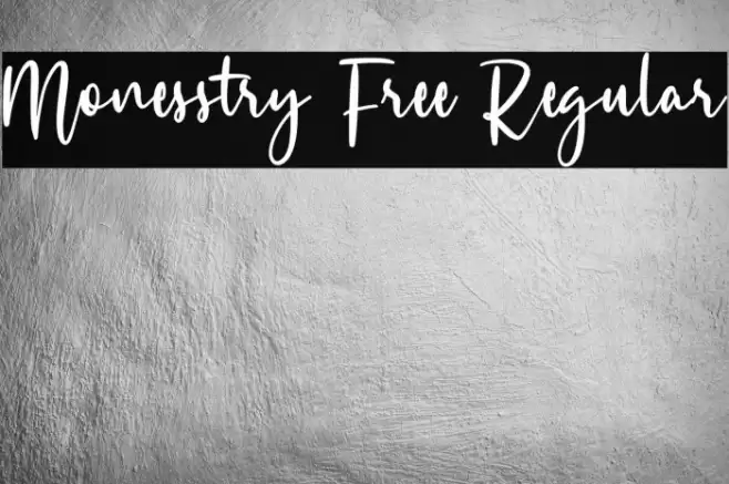 Monesstry Free Regular Font examples