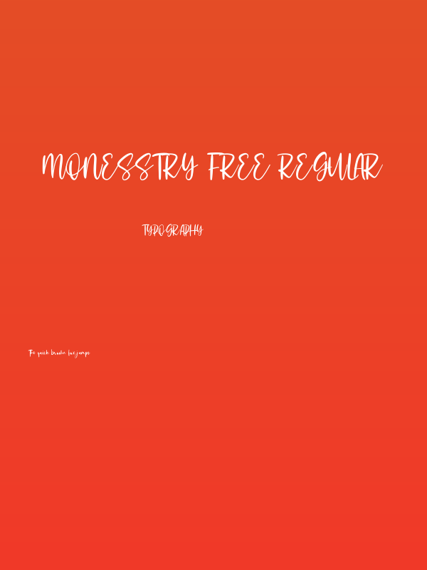 Monesstry Free Regular Poster
