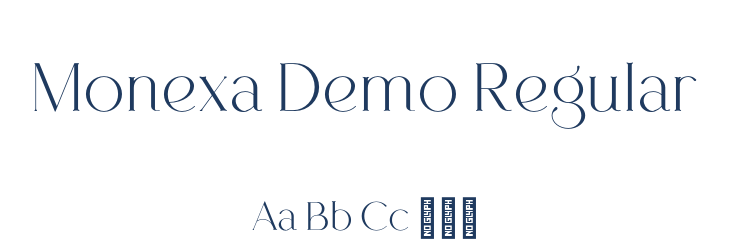Monexa Demo Regular Font Preview