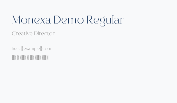 Monexa Demo Regular Business Card